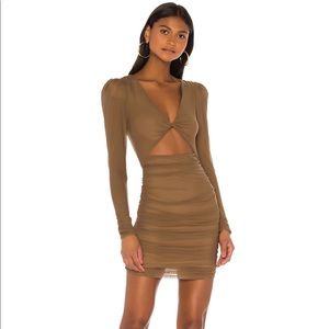 Celest Mini Dress in Taupe Brown NWOT